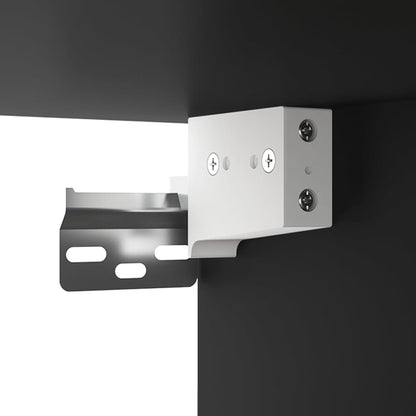 Móveis de TV derivados de madeira preto, 4 pcs