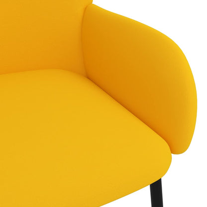 Cadeiras de jantar 2 pcs veludo amarelo