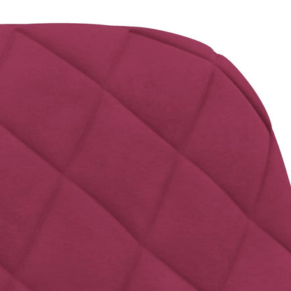 Cadeiras de jantar 2 pcs veludo vermelho tinto