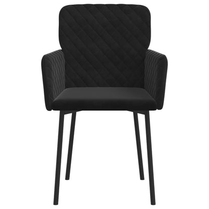 Cadeiras de jantar 2 pcs veludo preto