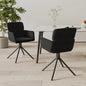 Cadeiras de jantar giratórias 2 pcs veludo preto