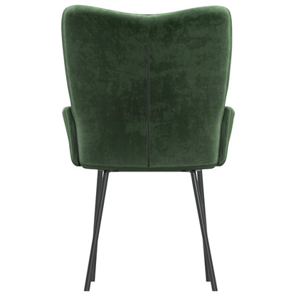 Cadeiras de jantar 2 pcs veludo verde-escuro