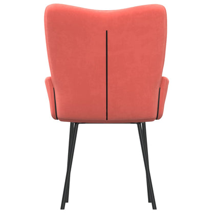Cadeiras de jantar 2 pcs veludo rosa