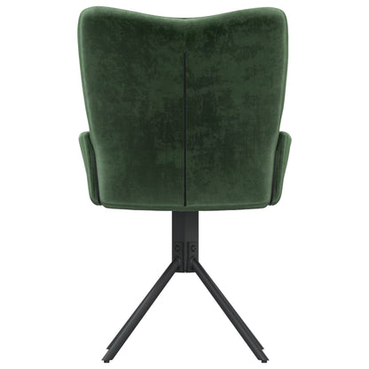 Cadeiras de jantar giratorias 2 pcs veludo verde-escuro