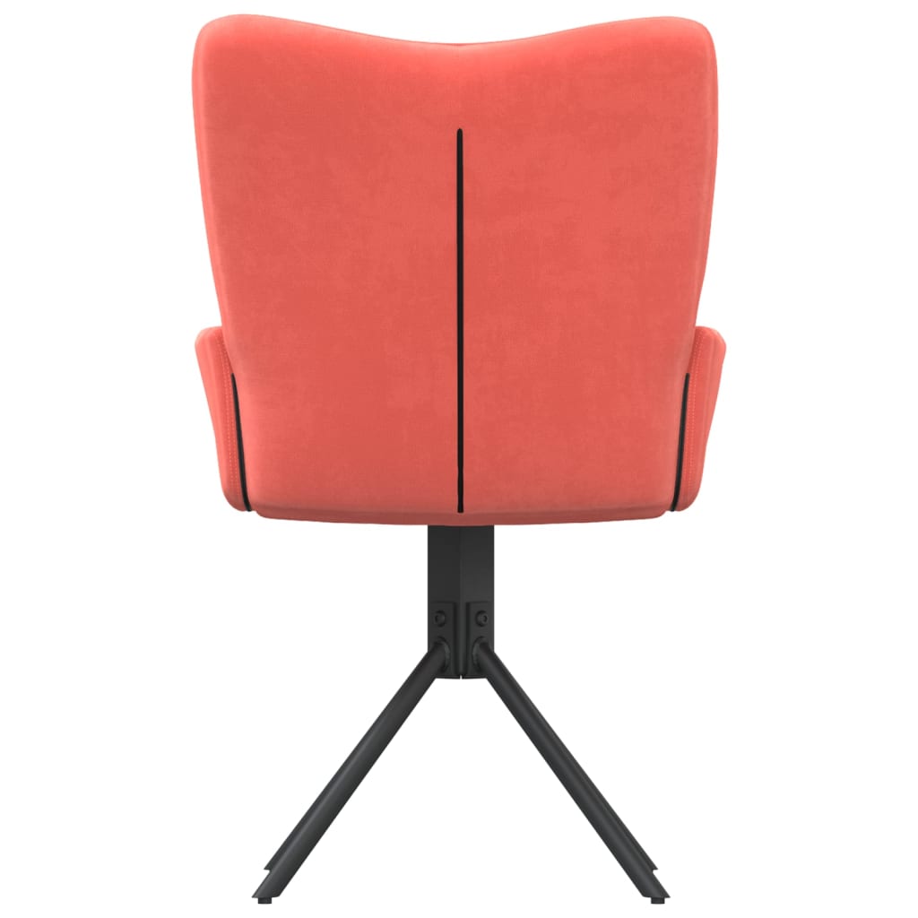 Cadeiras de jantar giratórias 2 pcs veludo rosa
