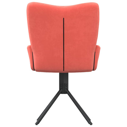 Cadeiras de jantar giratórias 2 pcs veludo rosa