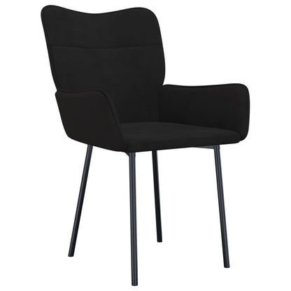 Cadeiras de jantar 2 pcs veludo preto
