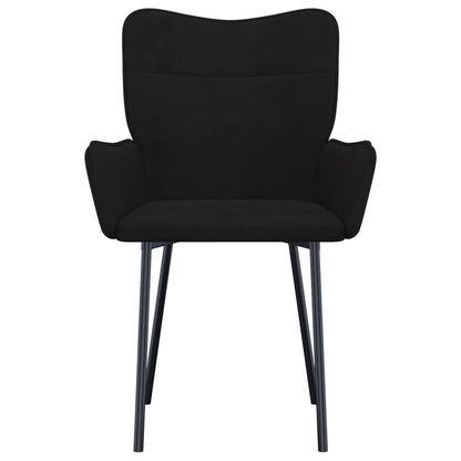 Cadeiras de jantar 2 pcs veludo preto