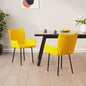 Cadeiras de jantar 2 pcs veludo amarelo