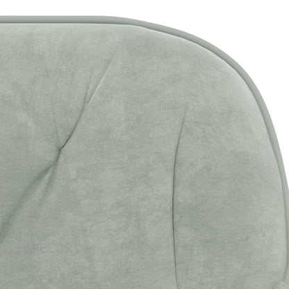 Cadeiras de jantar 2 pcs veludo cinzento-claro