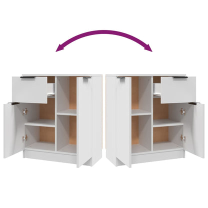 Aparadores 2 pcs 60x30x70 cm derivados de madeira branco
