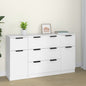 3 pcs conjunto de aparadores madeira processada branco