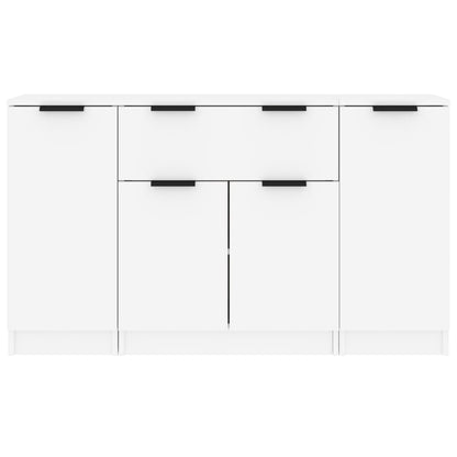 Aparadores 3 pcs madeira processada branco