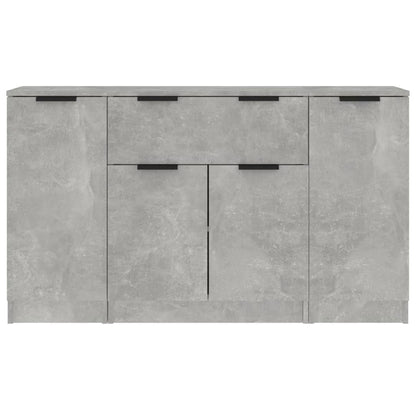 Aparadores 3 pcs derivados de madeira cinzento cimento