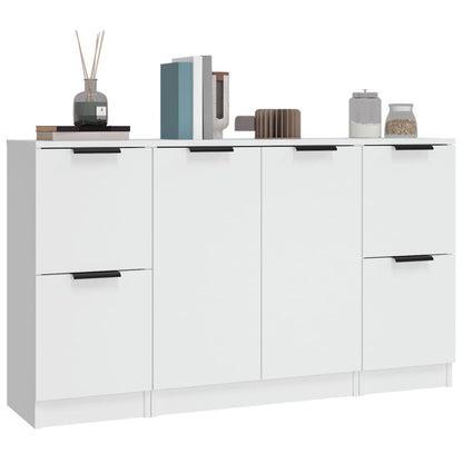 Aparadores 3 pcs madeira processada branco