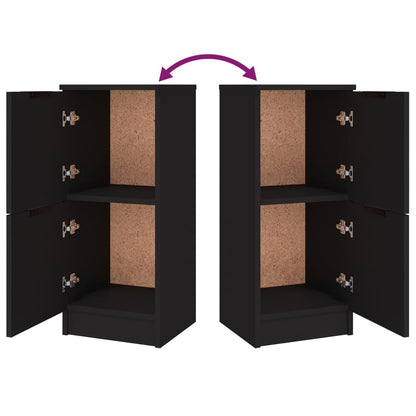 Aparadores 3 pcs derivados de madeira preto