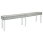 Banco 160x35x45 cm vime kubu natural/mogno maciça branco