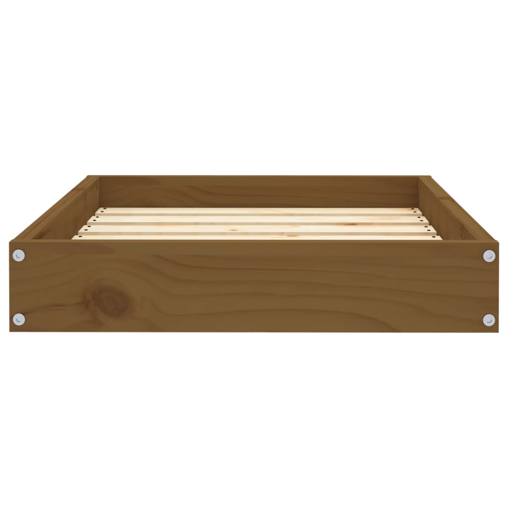 Cama para cães 61,5x49x9 cm pinho maciço castanho mel