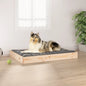 Cama para cães 91,5x64x9 cm madeira de pinho maciça