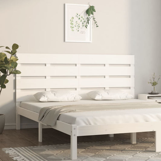 Cabeceira de cama 140x3x80 cm pinho maciço branco