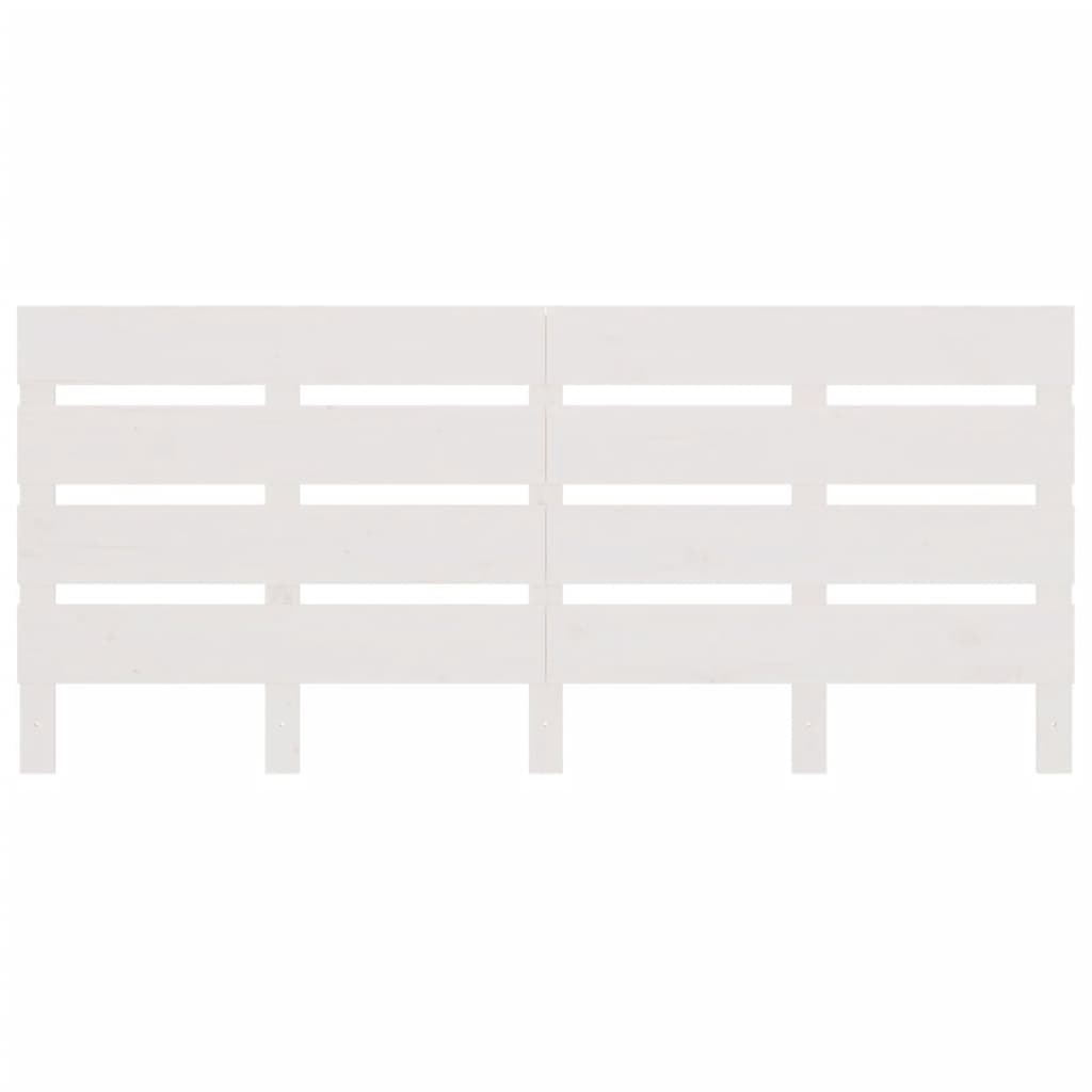 Cabeceira de cama 160x3x80 cm pinho maciço branco