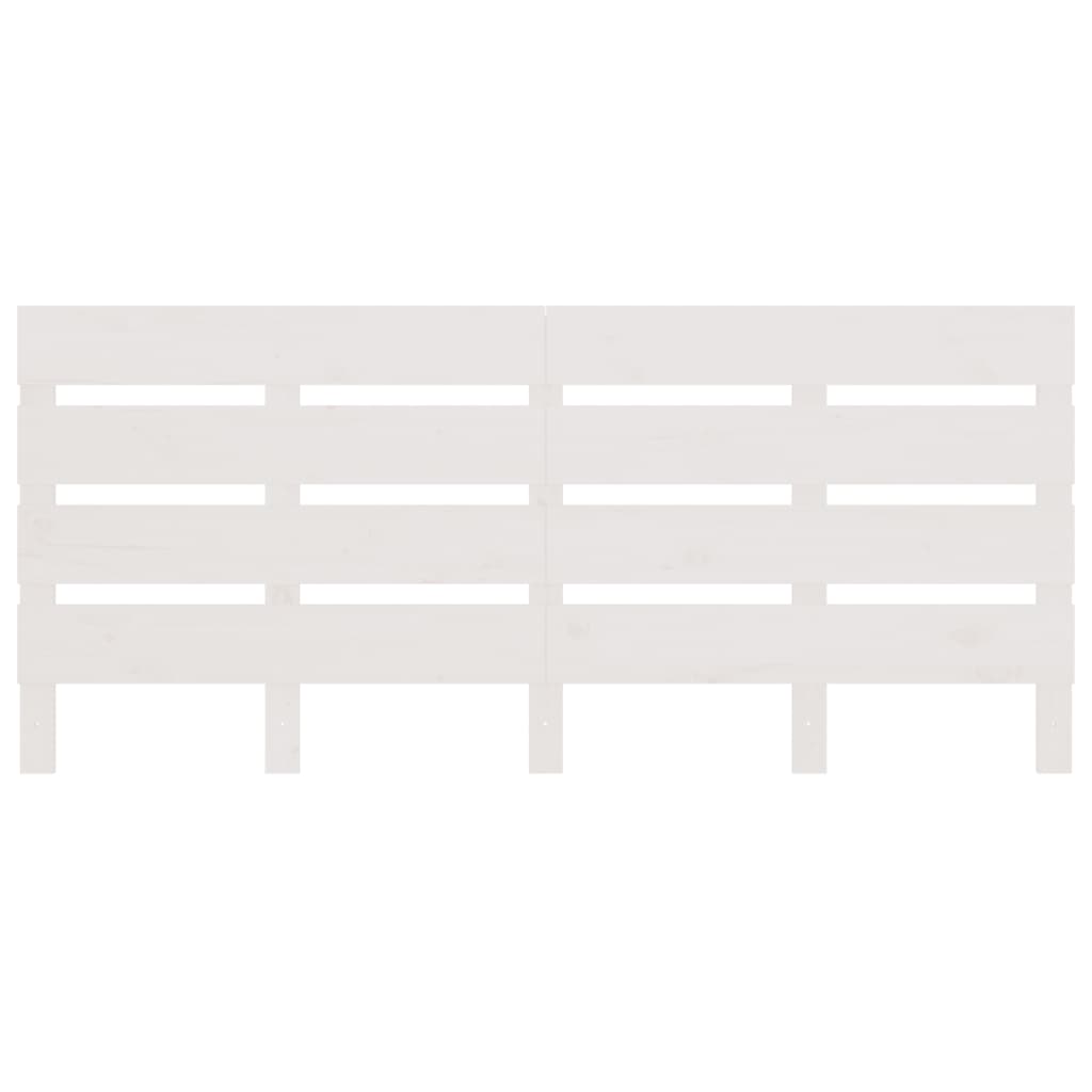 Cabeceira de cama 180x3x80 cm pinho maciço branco