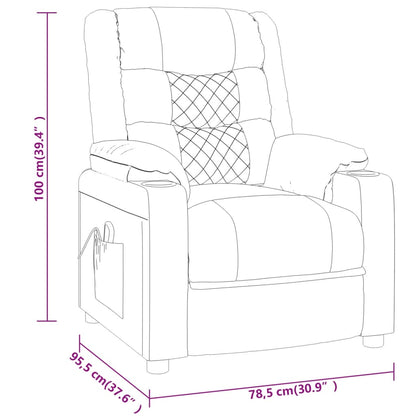Poltrona reclinável couro artificial vermelho tinto
