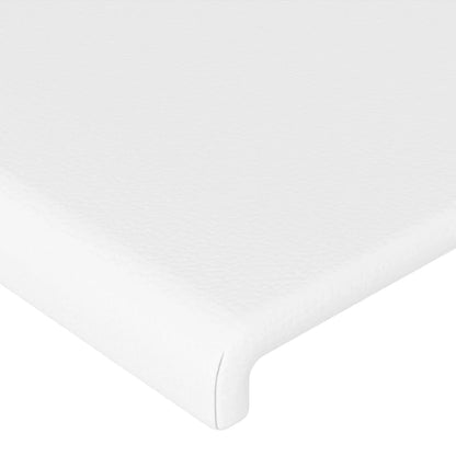 Cabeceira de cama couro artificial 80x5x78/88 cm branco