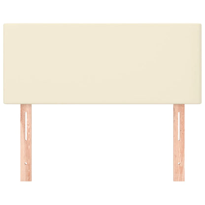 Cabeceira de couro artificial tecido 80x5x78/88 cm creme