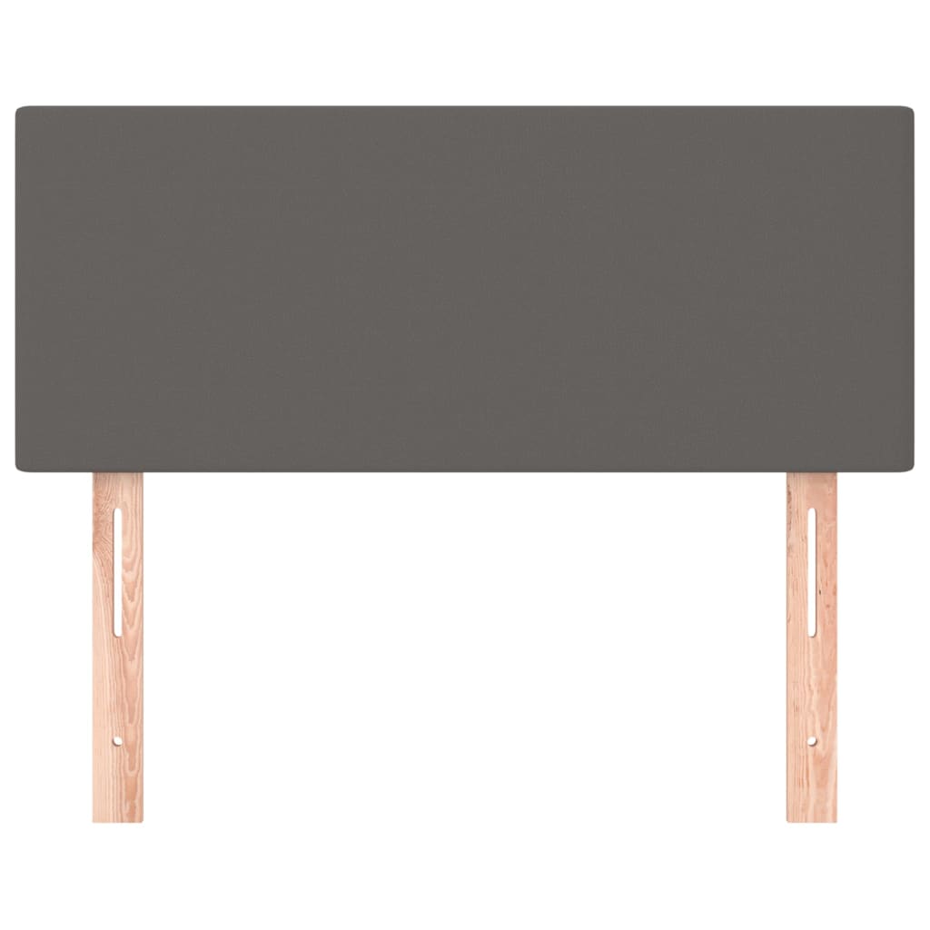 Cabeceira de cama couro artificial 90x5x78/88 cm cinzento