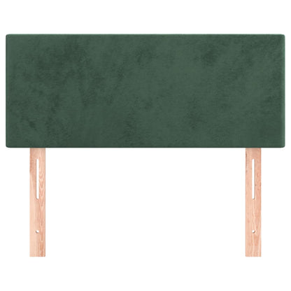 Cabeceira de cama veludo 90x5x78/88 cm verde-escuro
