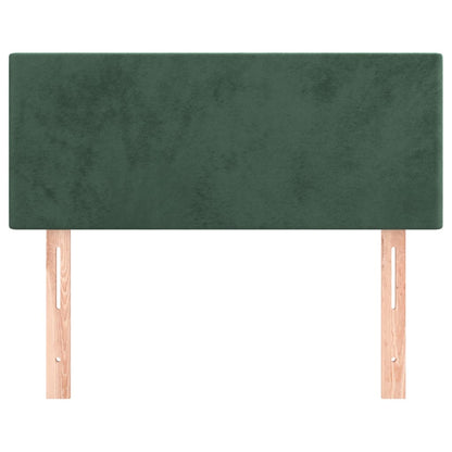 Cabeceira de cama veludo 100x5x78/88 cm verde-escuro