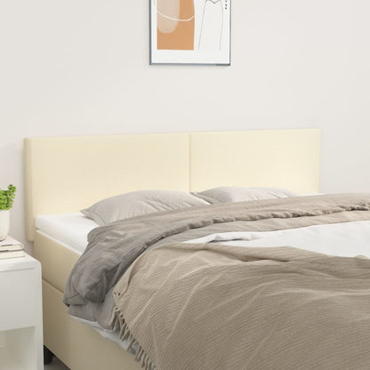 Cabeceira de cama 2 pcs couro artificial 72x5x78/88 cm creme