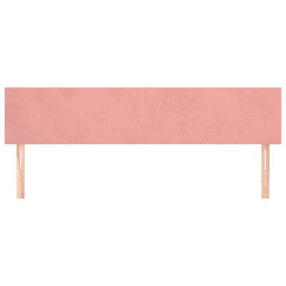 Cabeceira de cama 2 pcs veludo 80x5x78/88 cm rosa