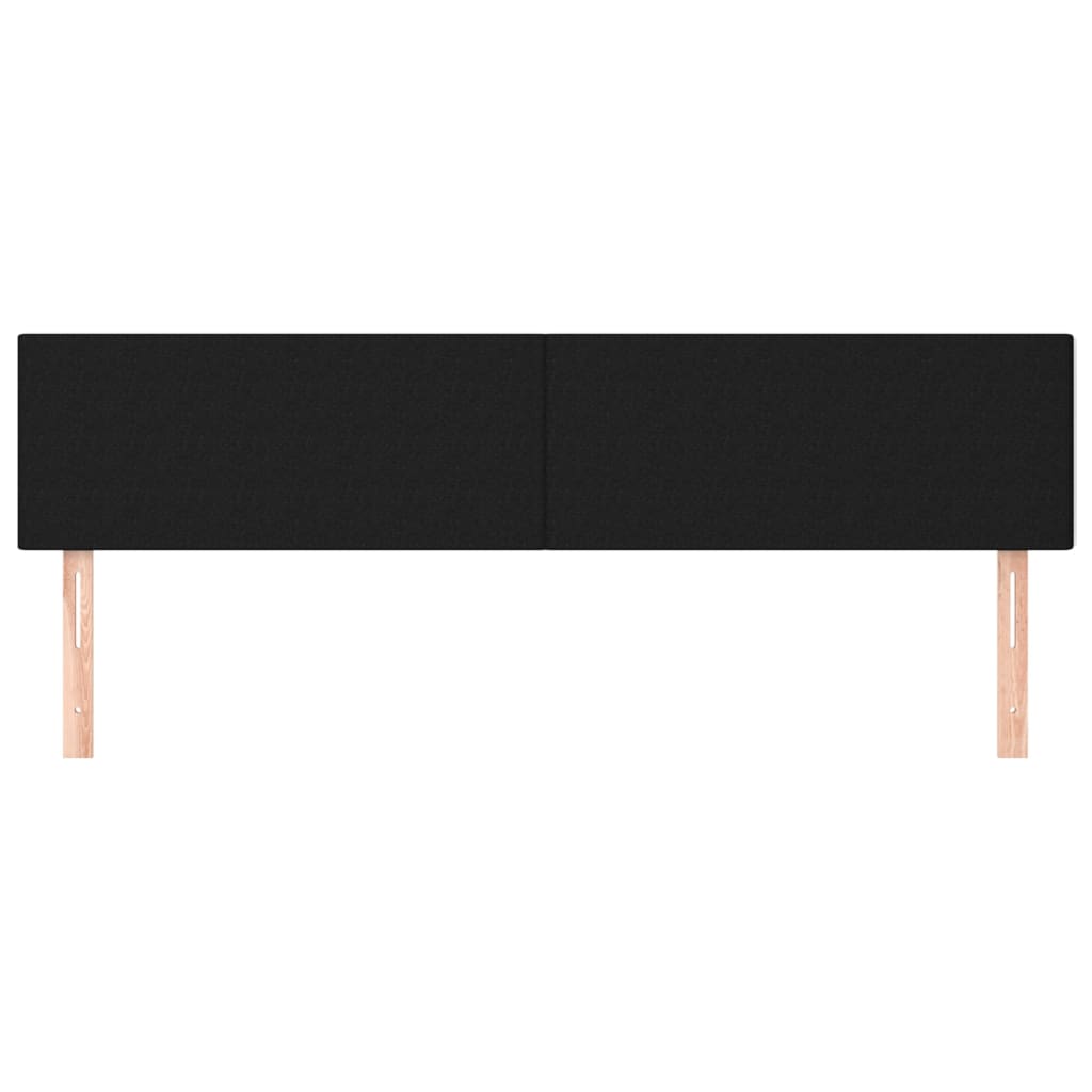 Cabeceira de cama 2 pcs tecido 90x5x78/88 cm preto