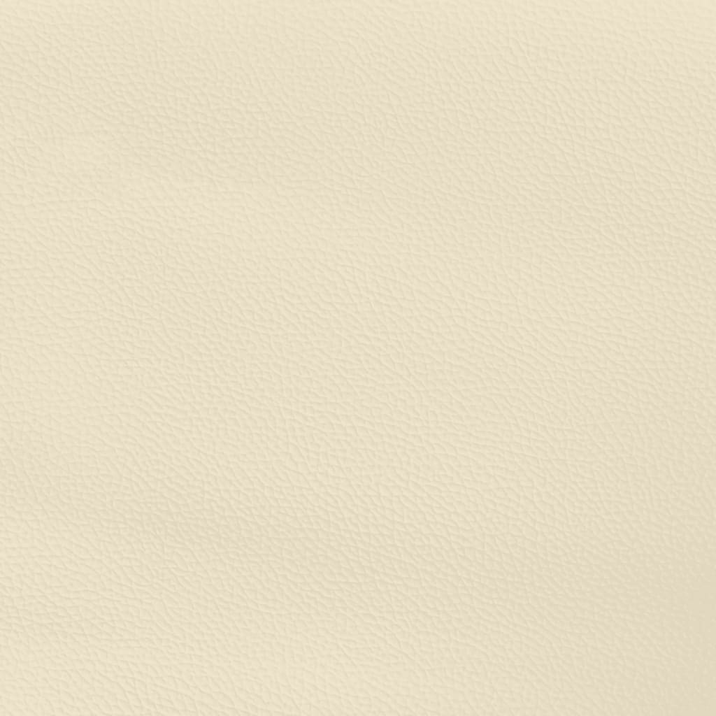 Cabeceira de cama 2 pcs couro artificial 90x5x78/88 cm creme