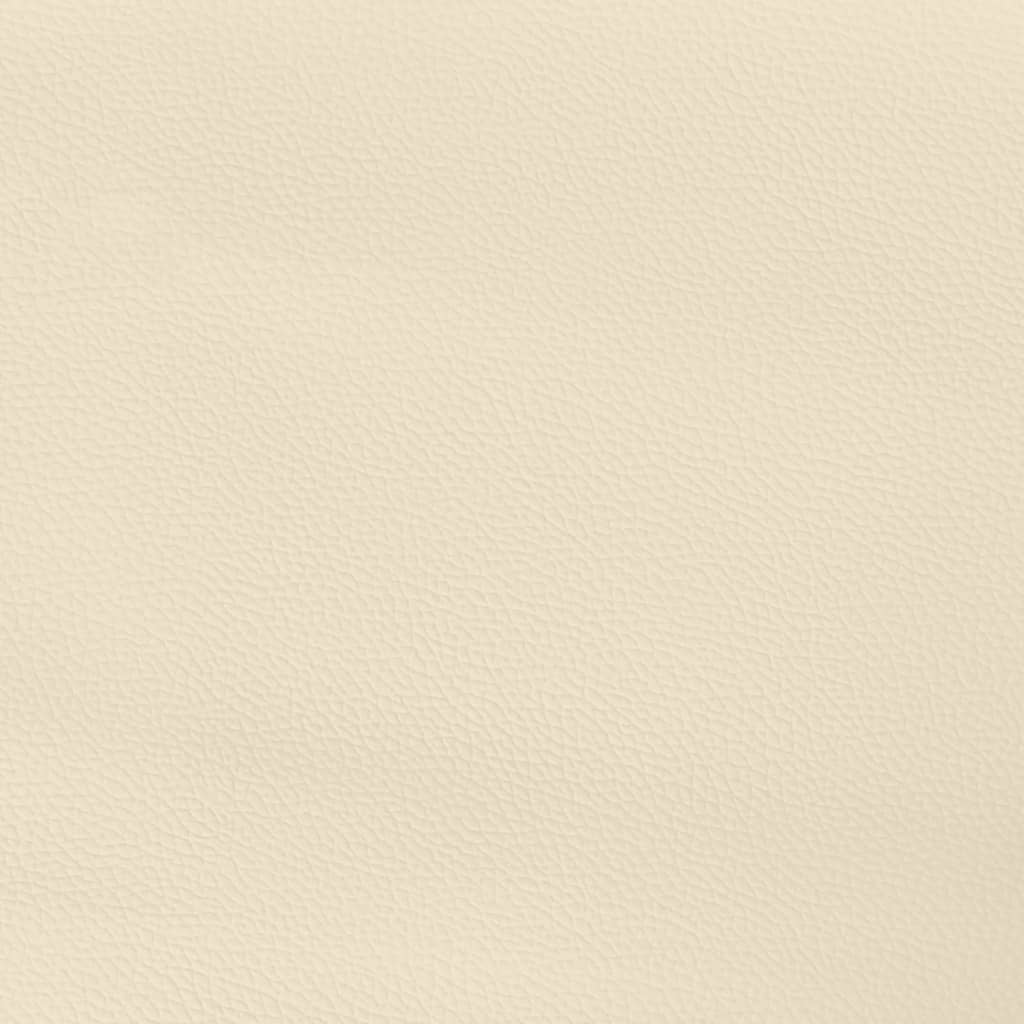 Cabeceira de cama 2 pcs couro artificial 100x5x78/88 cm creme