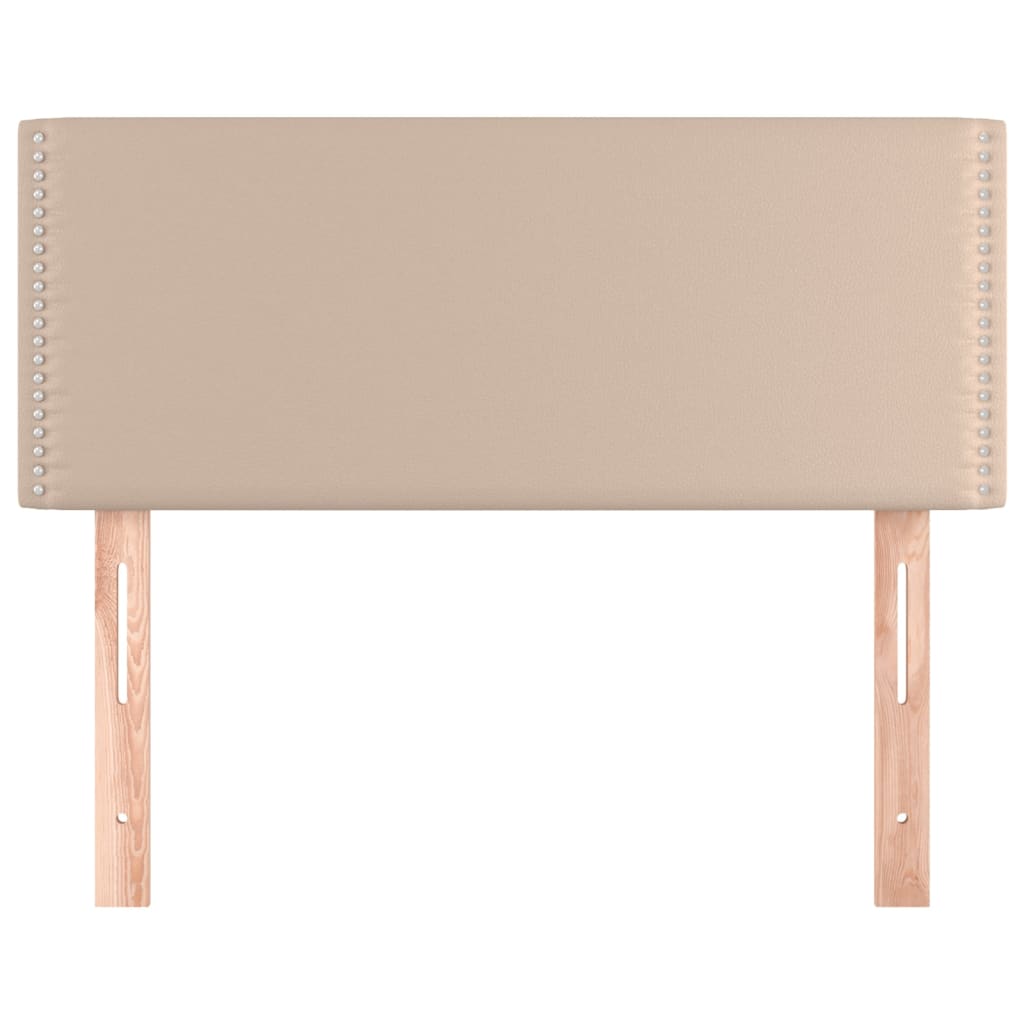 Cabeceira de cama couro artificial 80x5x78/88 cm cappuccino