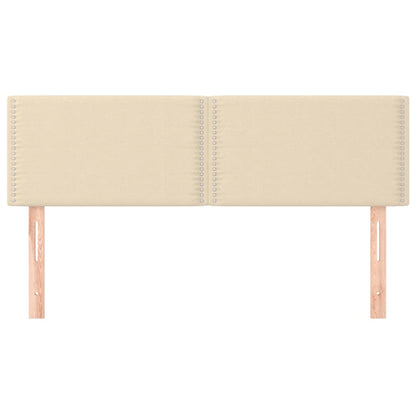 Cabeceira de cama 2 pcs tecido 72x5x78/88 cm creme