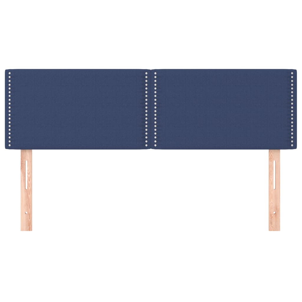 Cabeceira de cama 2 pcs tecido 72x5x78/88 cm azul