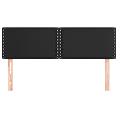 Cabeceira de cama 2 pcs couro artificial 72x5x78/88 cm preto