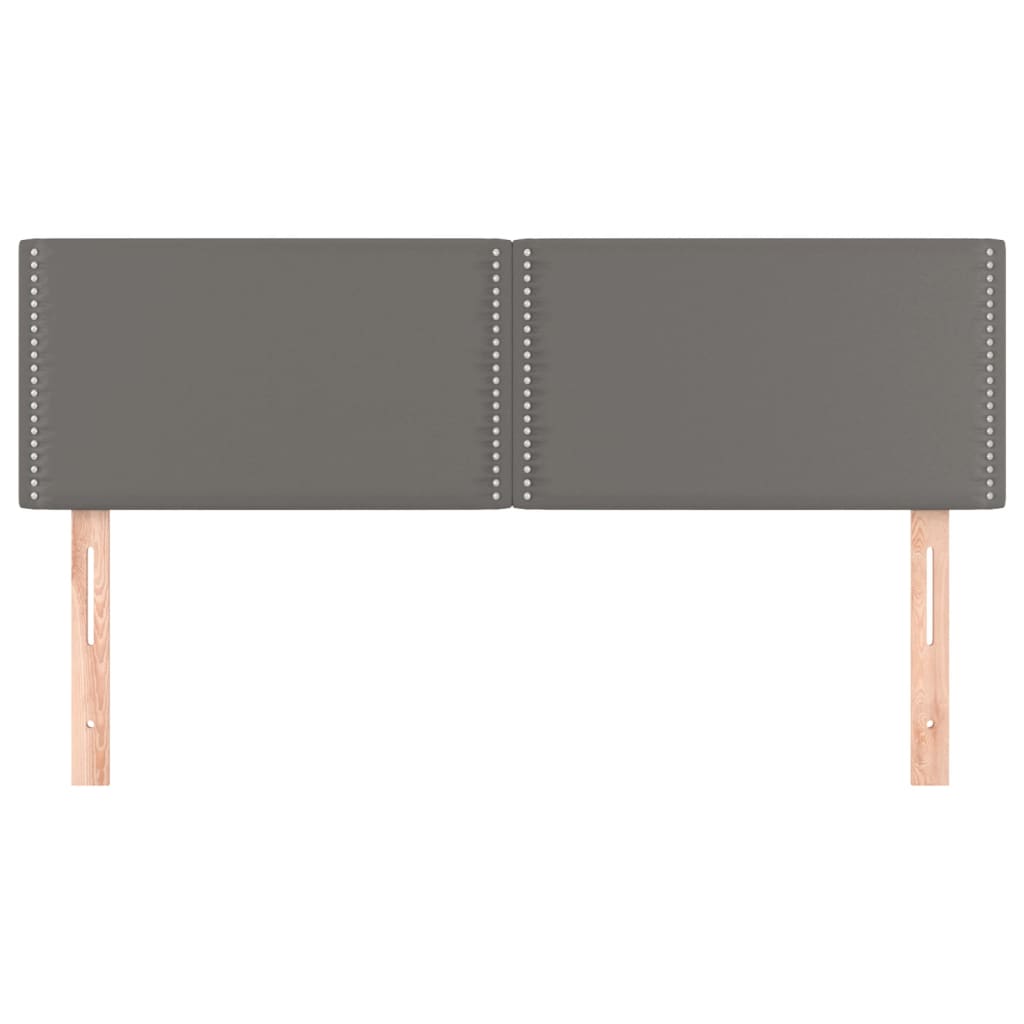 Cabeceira de cama 2 pcs couro artificial 72x5x78/88 cm cinzento