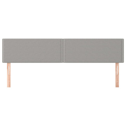 Cabeceira de cama 2 pcs tecido 90x5x78/88 cm cinzento-claro