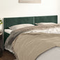 Cabeceira de cama 2 pcs veludo 90x5x78/88 cm verde-escuro