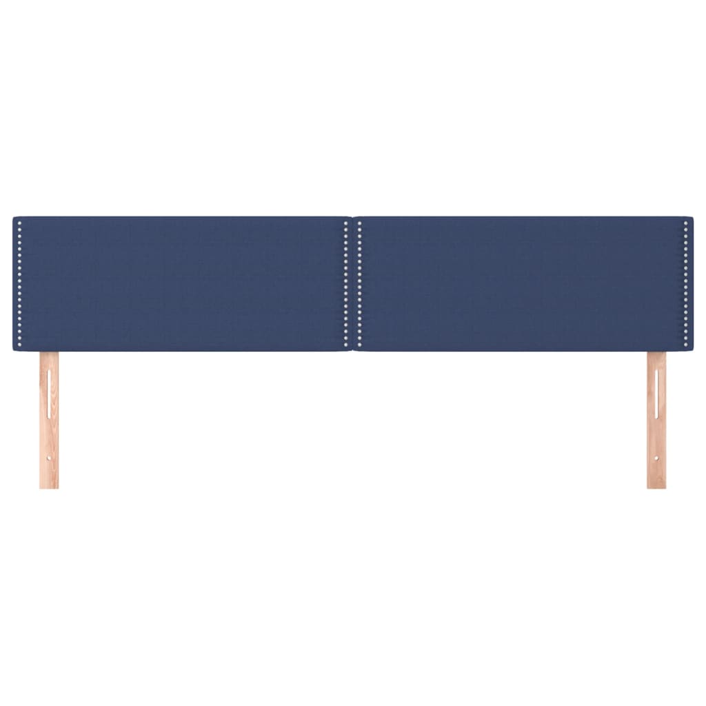 Cabeceira de cama 2 pcs tecido 100x5x78/88 cm azul