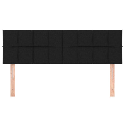 Cabeceira de cama 2 pcs tecido 72x5x78/88 cm preto
