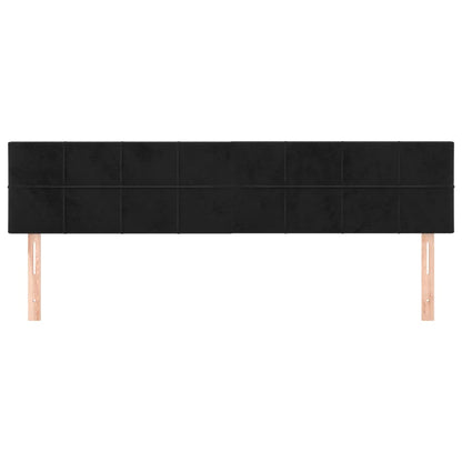 Cabeceira de cama 2 pcs veludo 90x5x78/88 cm preto