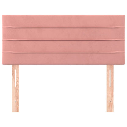 Cabeceira de cama veludo 80x5x78/88 cm rosa