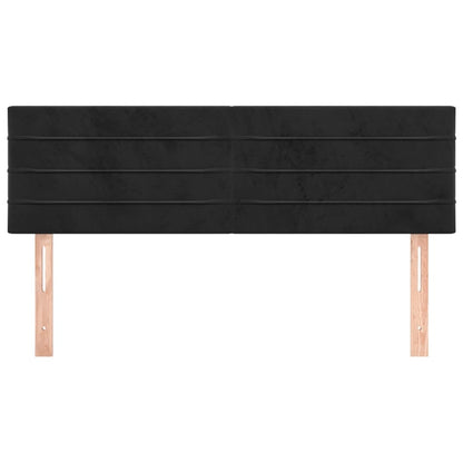 Cabeceira de cama 2 pcs veludo 72x5x78/88 cm preto