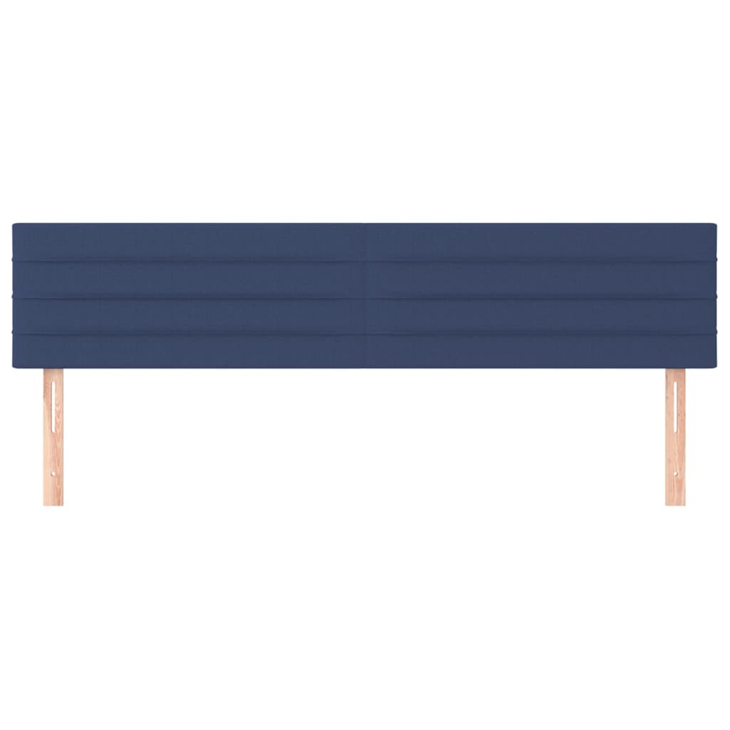Cabeceira de cama 2 pcs tecido 80x5x78/88 cm azul